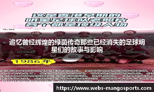 追忆曾经辉煌的绿茵传奇那些已经消失的足球明星们的故事与影响